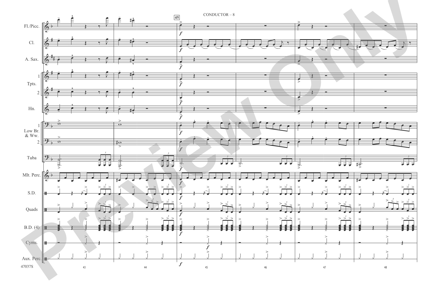 Believer: Marching Band Conductor Score & Parts