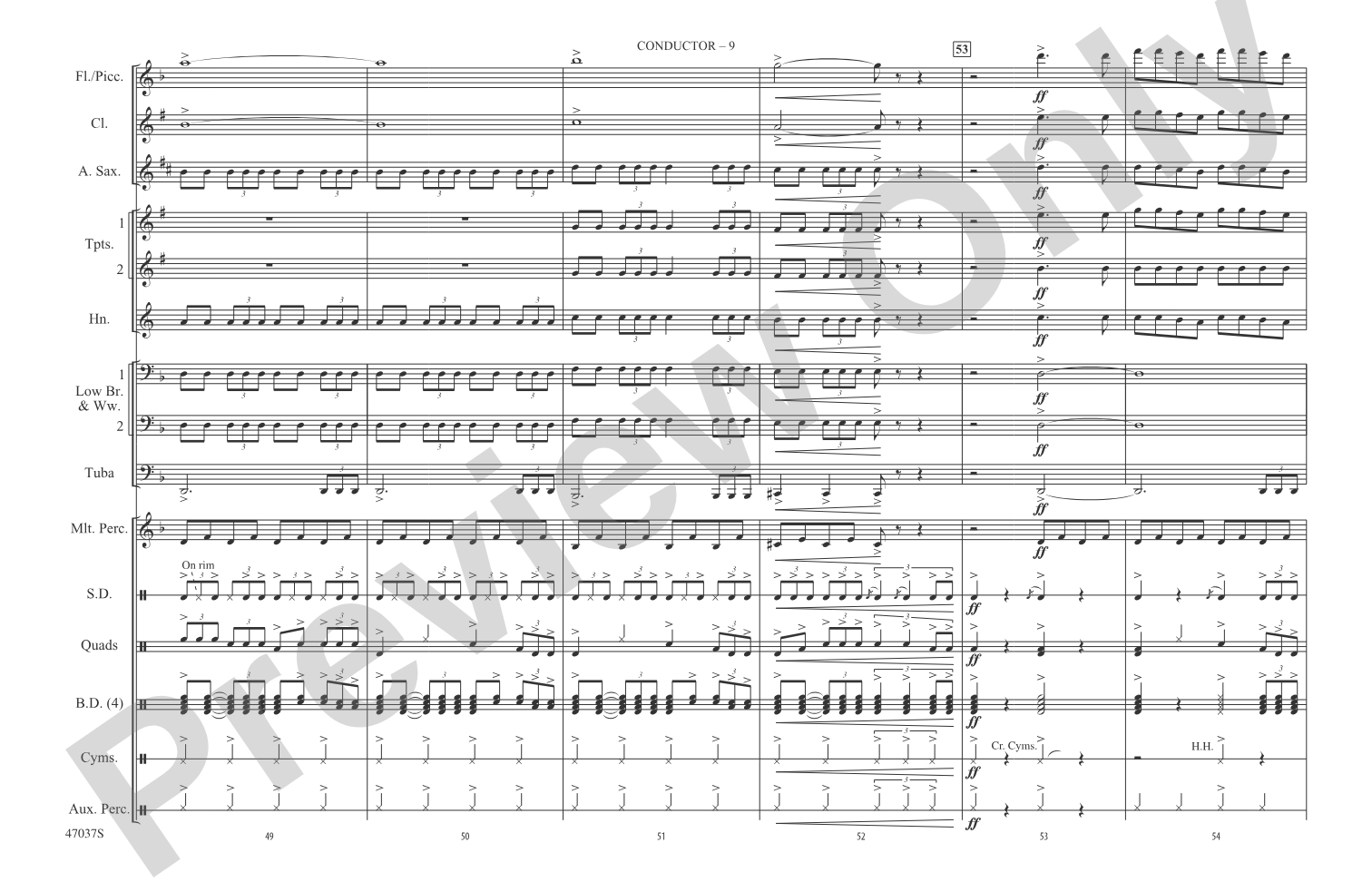 Believer: Marching Band Conductor Score & Parts