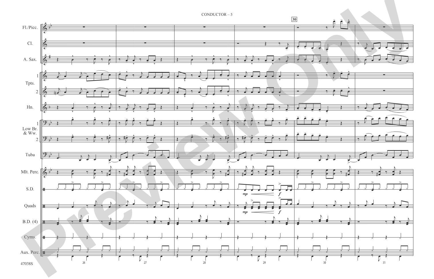 Havana: Marching Band Conductor Score & Parts