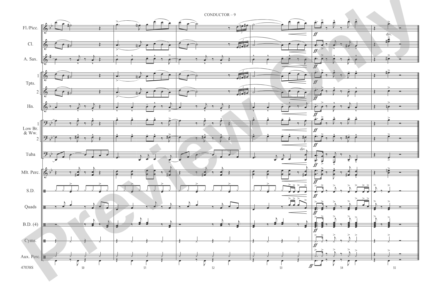Havana: Marching Band Conductor Score & Parts