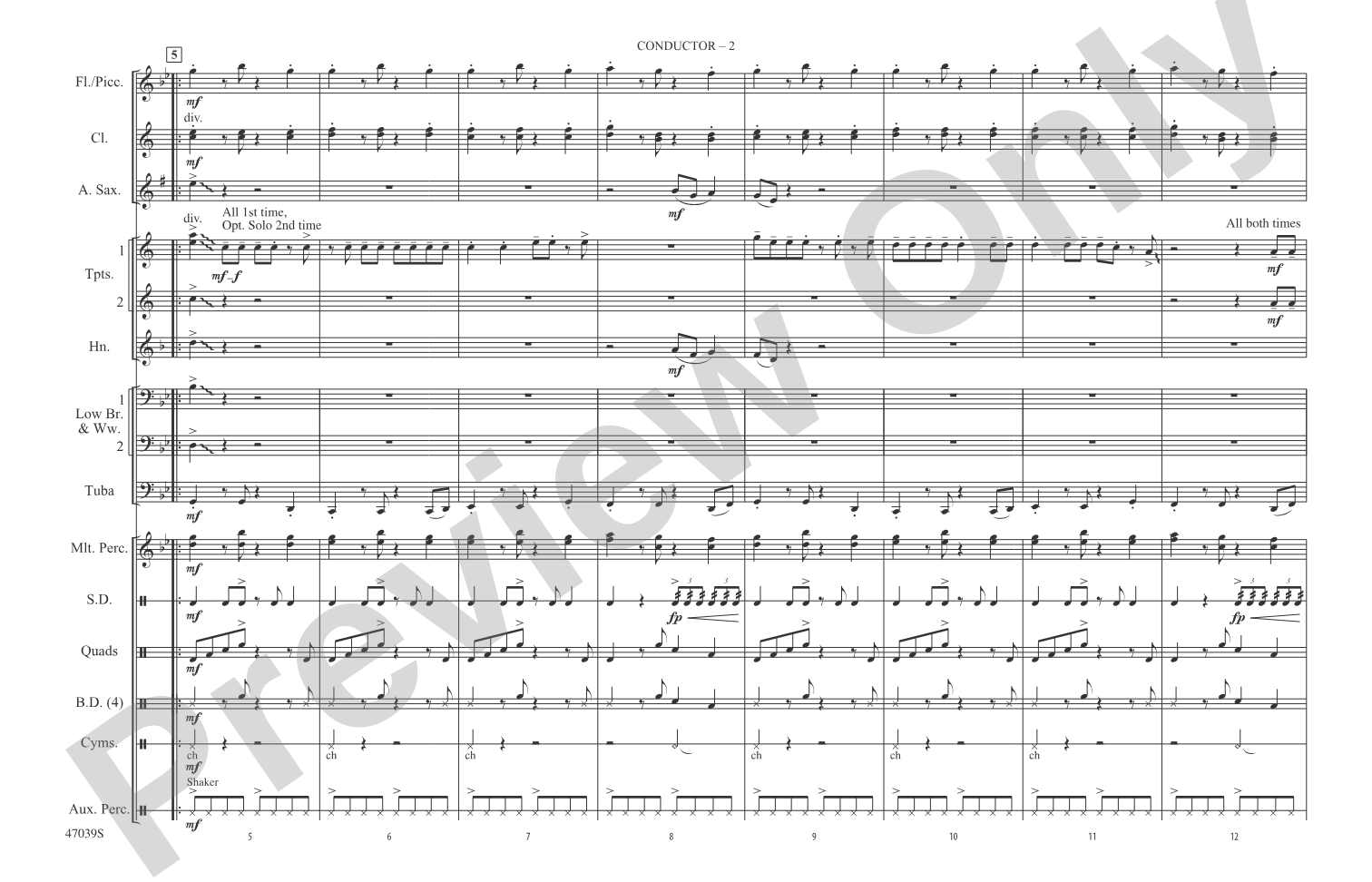 Shape of You: Marching Band Conductor Score & Parts