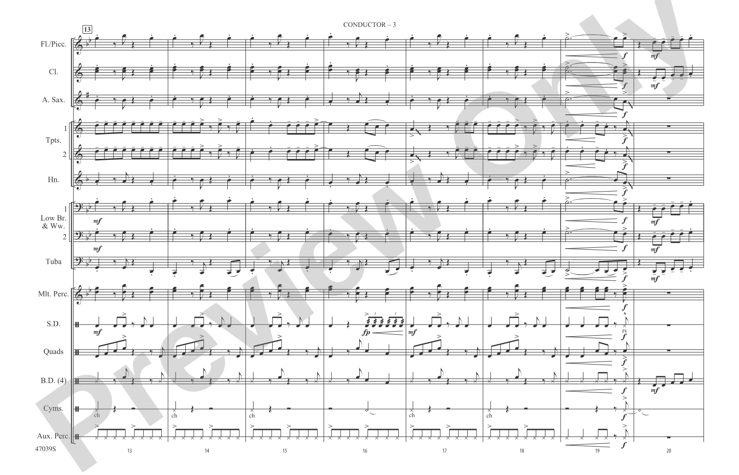Shape of You: Marching Band Conductor Score & Parts