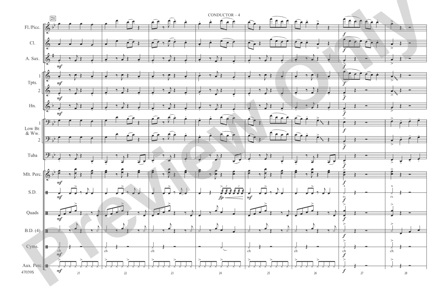 Shape of You: Marching Band Conductor Score & Parts