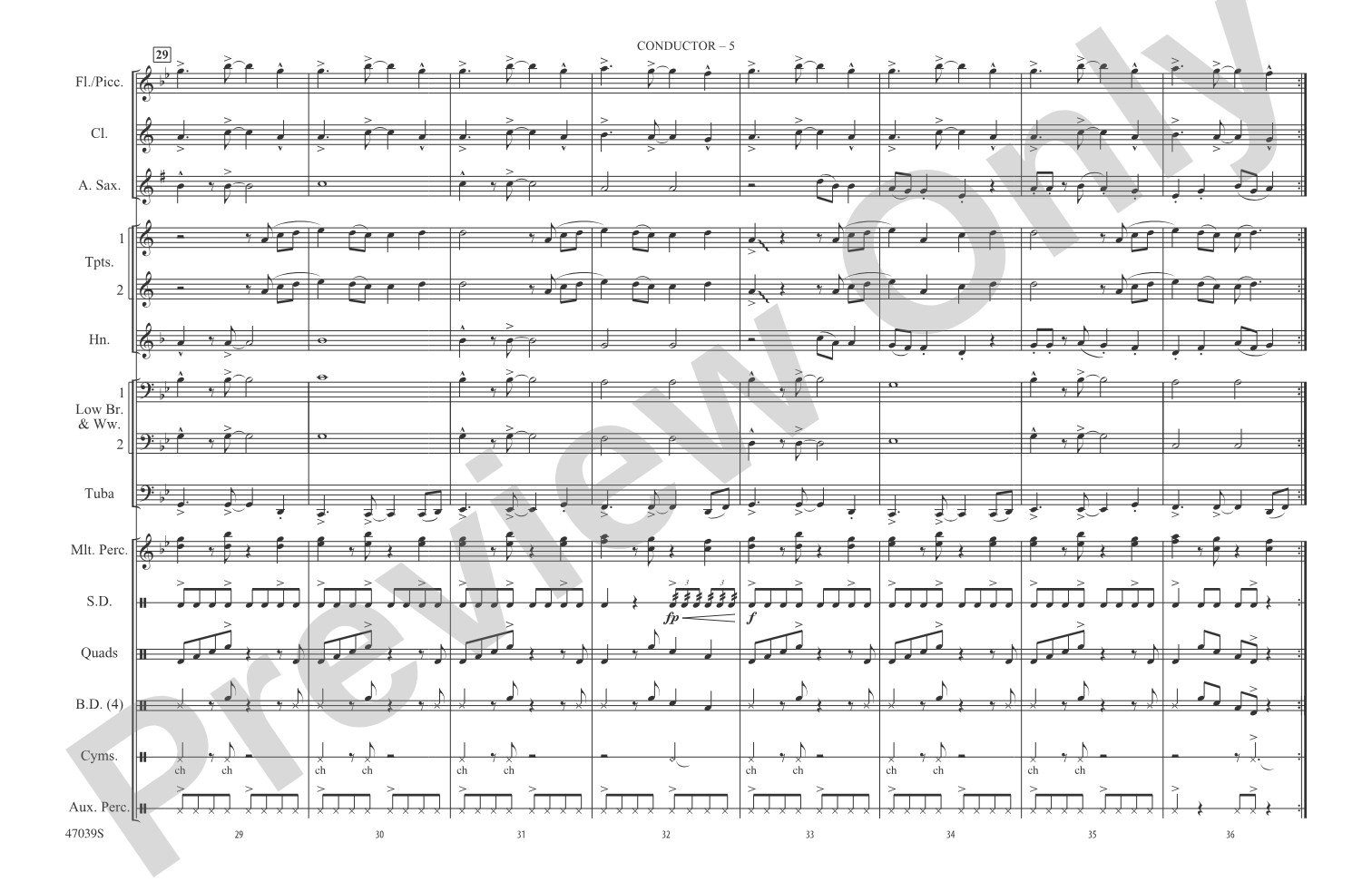 Shape of You: Marching Band Conductor Score & Parts