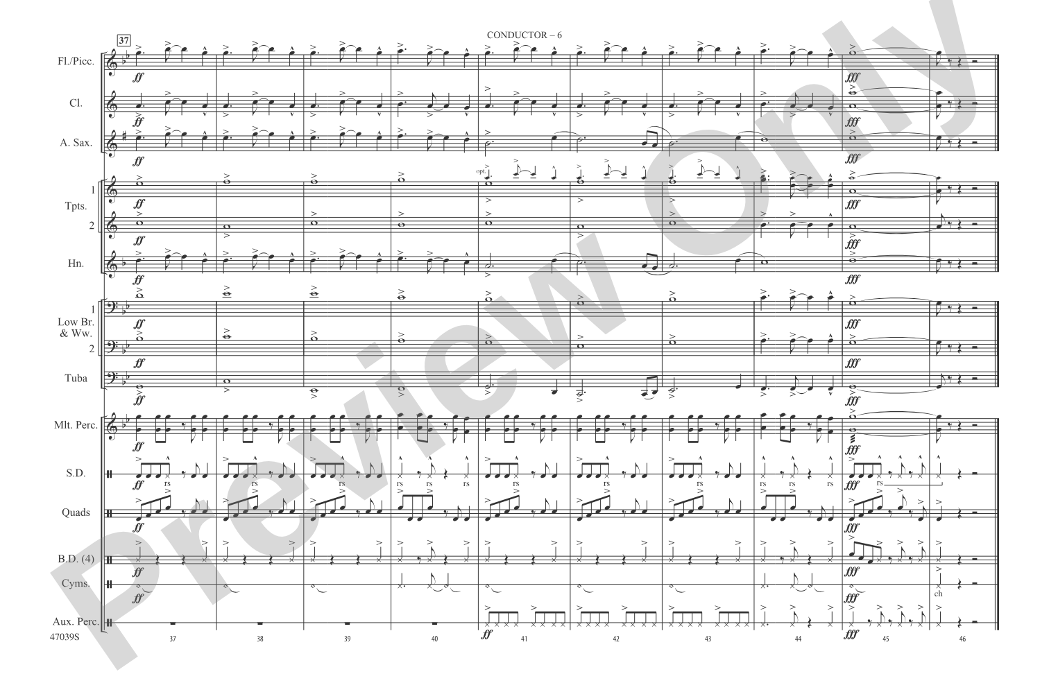 Shape of You: Marching Band Conductor Score & Parts