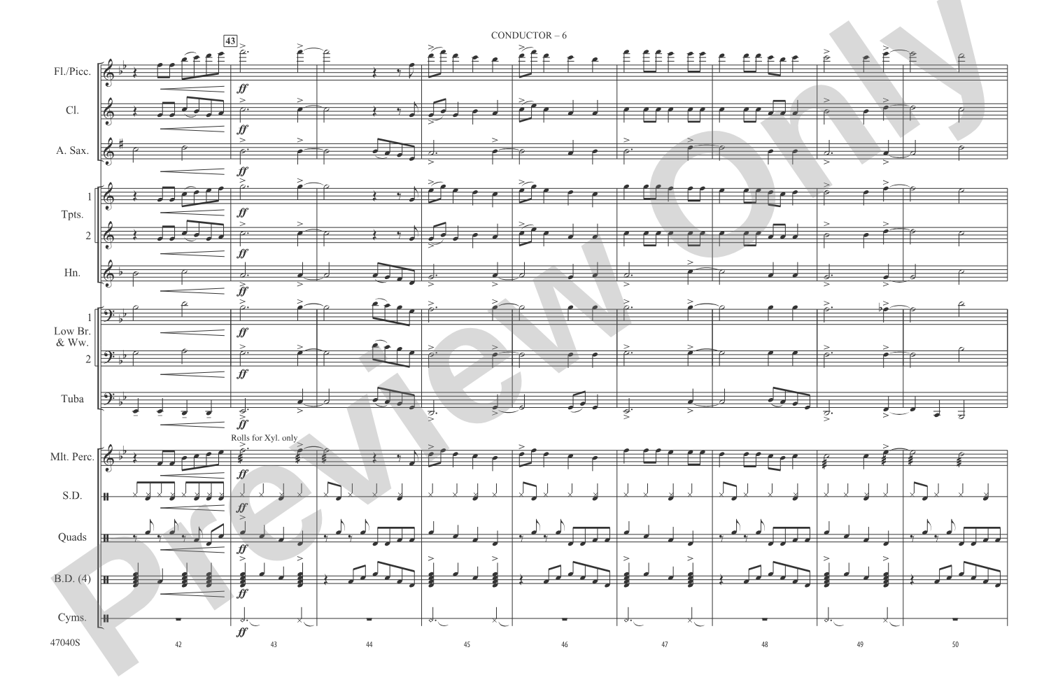That's What I Like: Marching Band Conductor Score & Parts