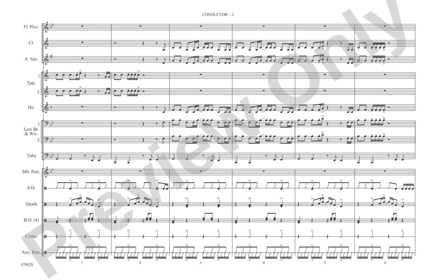 One Foot: Marching Band Conductor Score & Parts