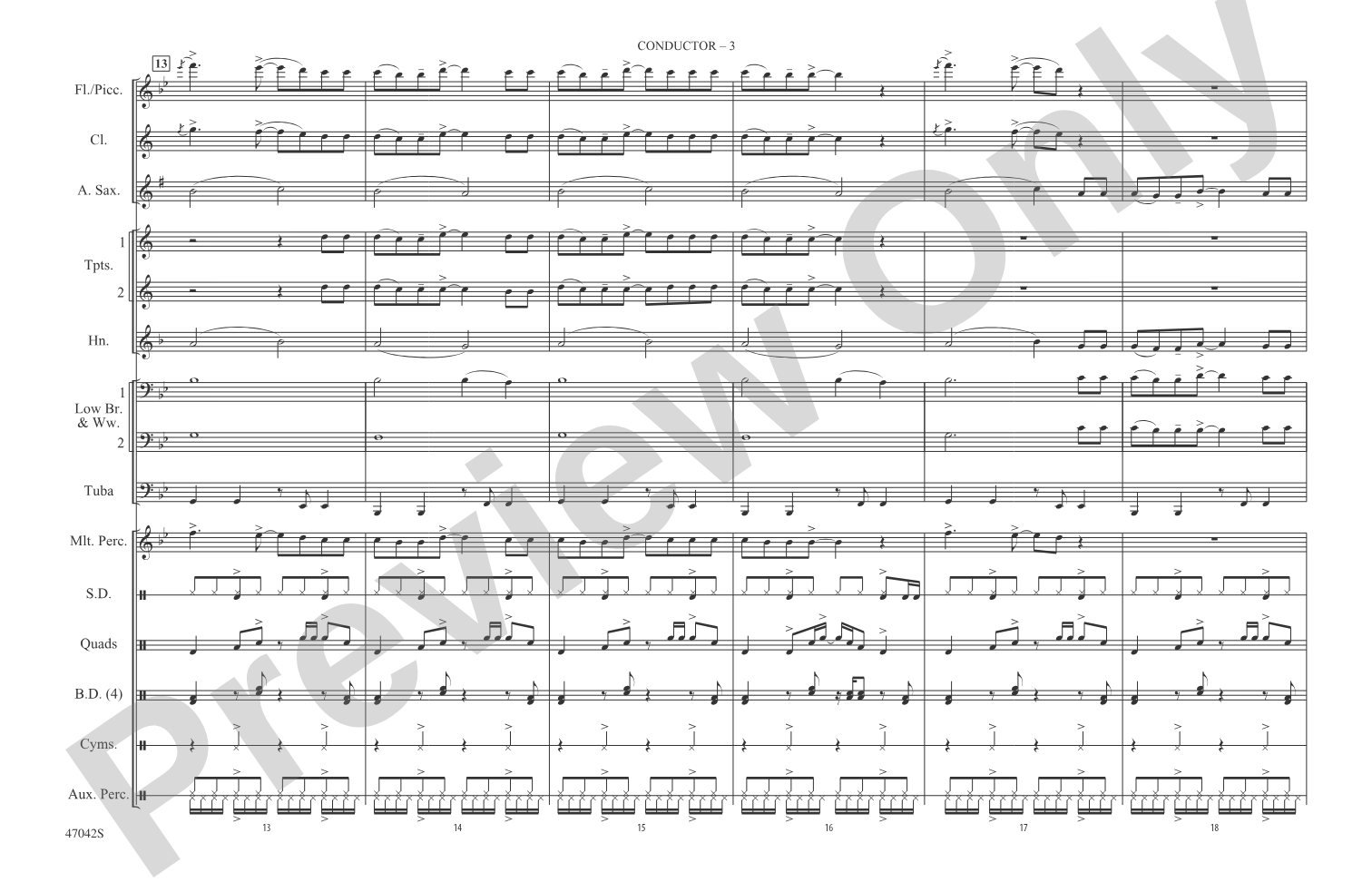 One Foot: Marching Band Conductor Score & Parts