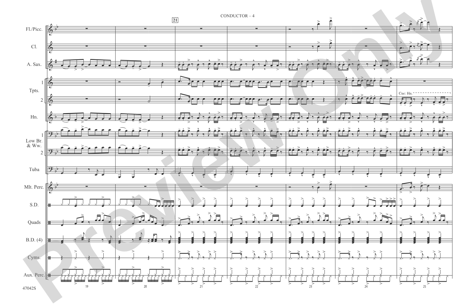 One Foot: Marching Band Conductor Score & Parts