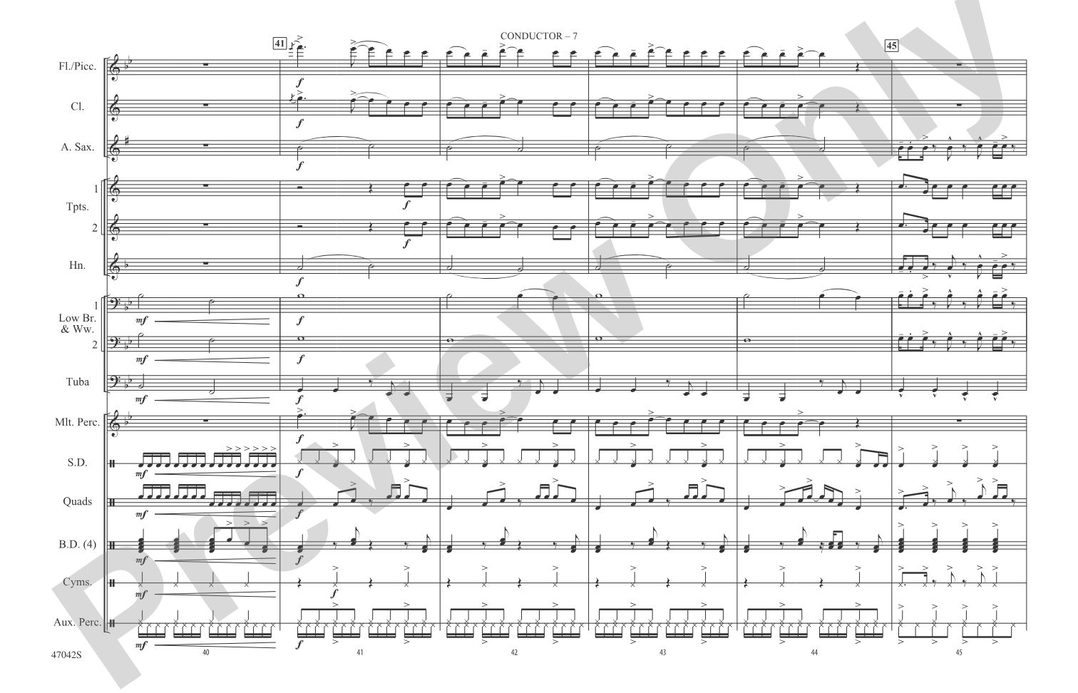 One Foot: Marching Band Conductor Score & Parts