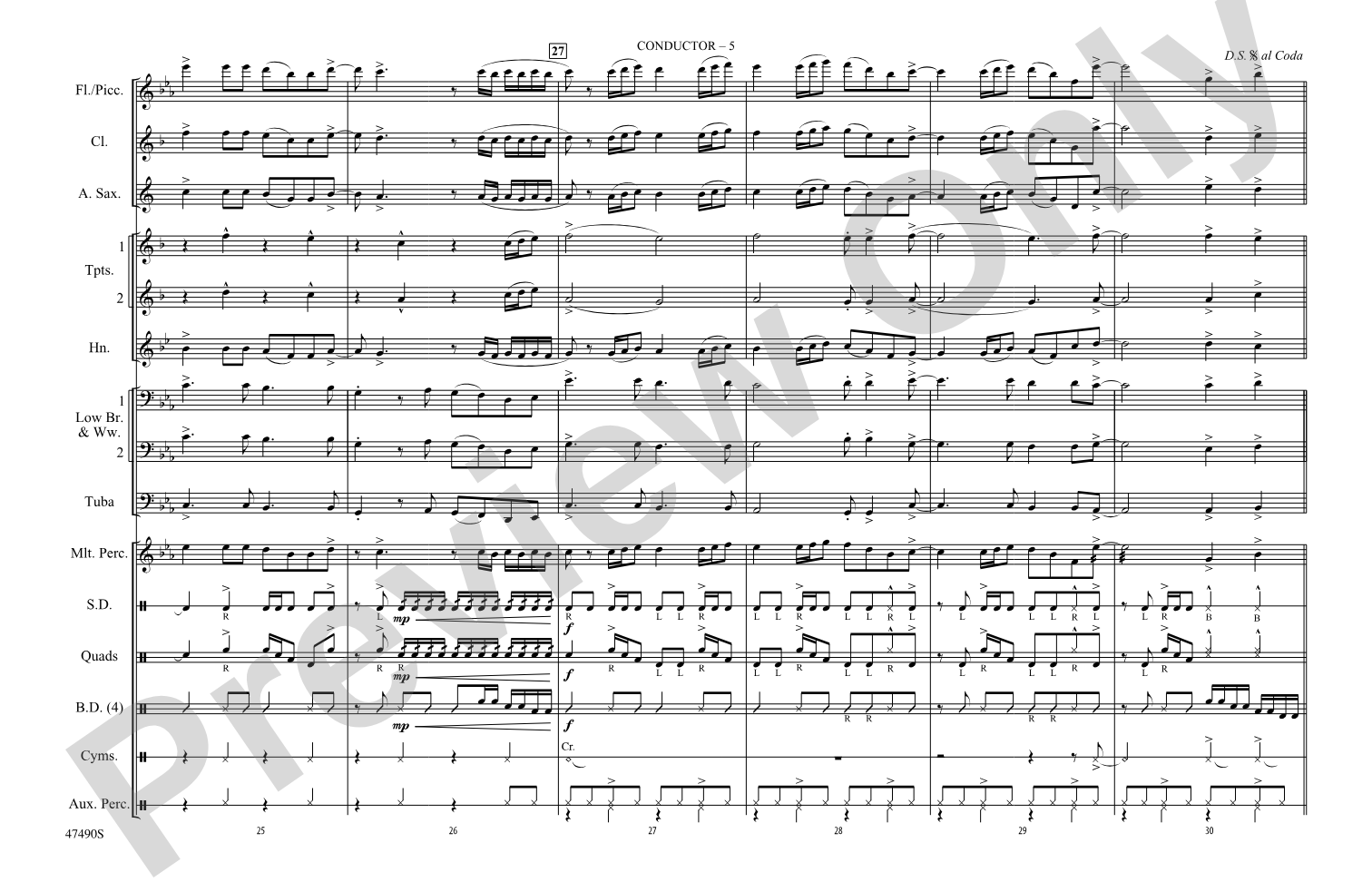 I'm a Mess: Marching Band Conductor Score & Parts