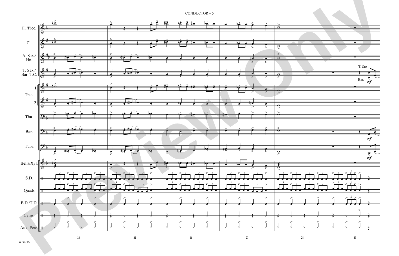 Get Smart Theme: Marching Band Conductor Score & Parts