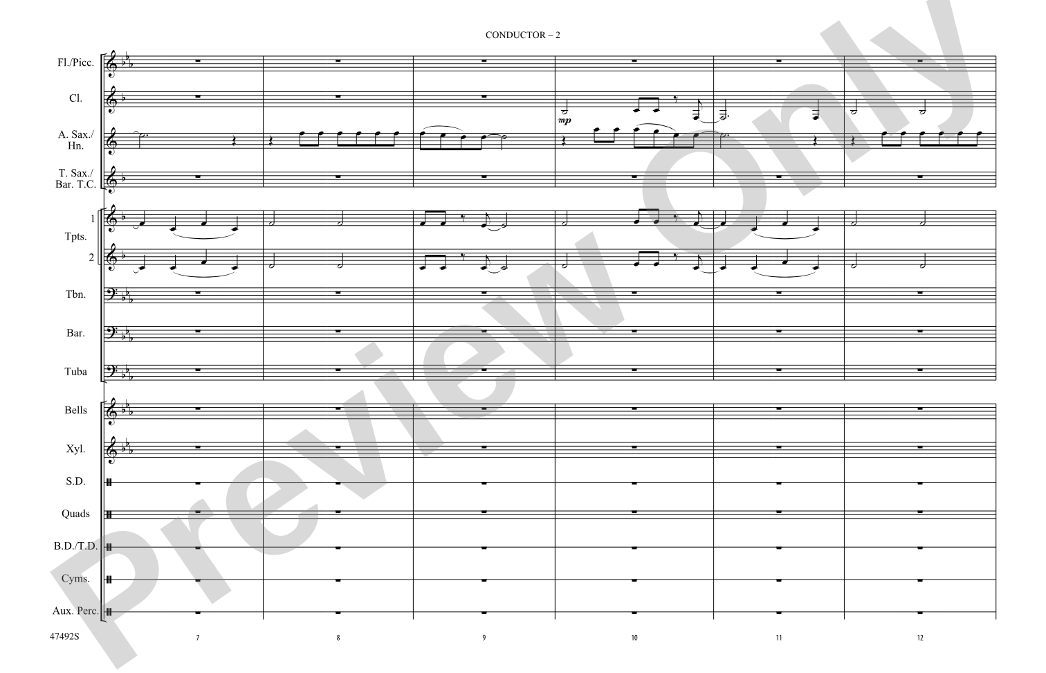 Shallow: Marching Band Conductor Score & Parts