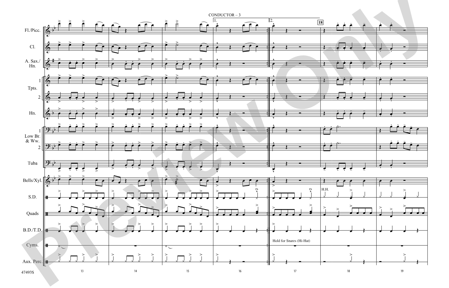 High Hopes: Marching Band Conductor Score & Parts