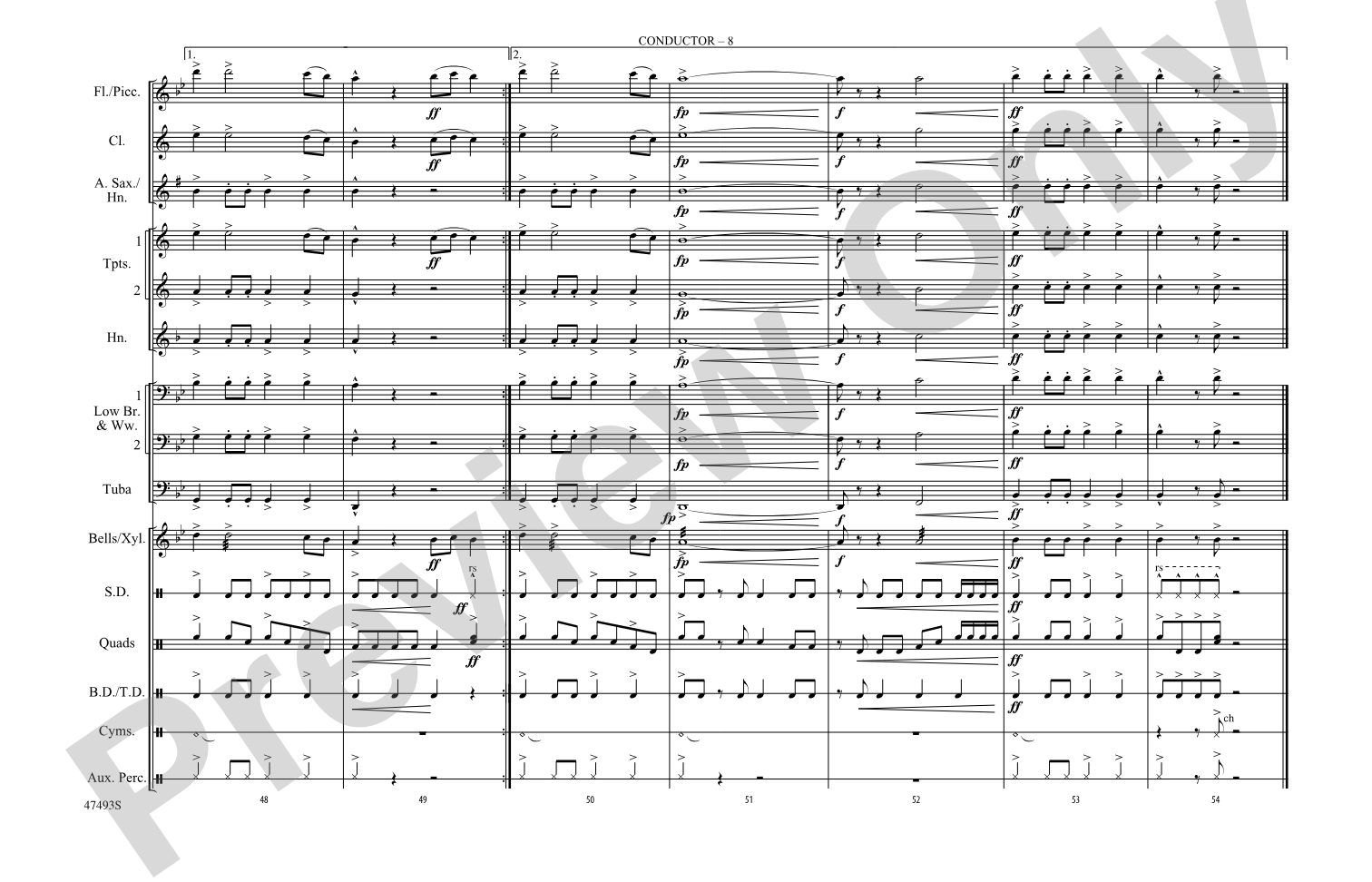 High Hopes: Marching Band Conductor Score & Parts