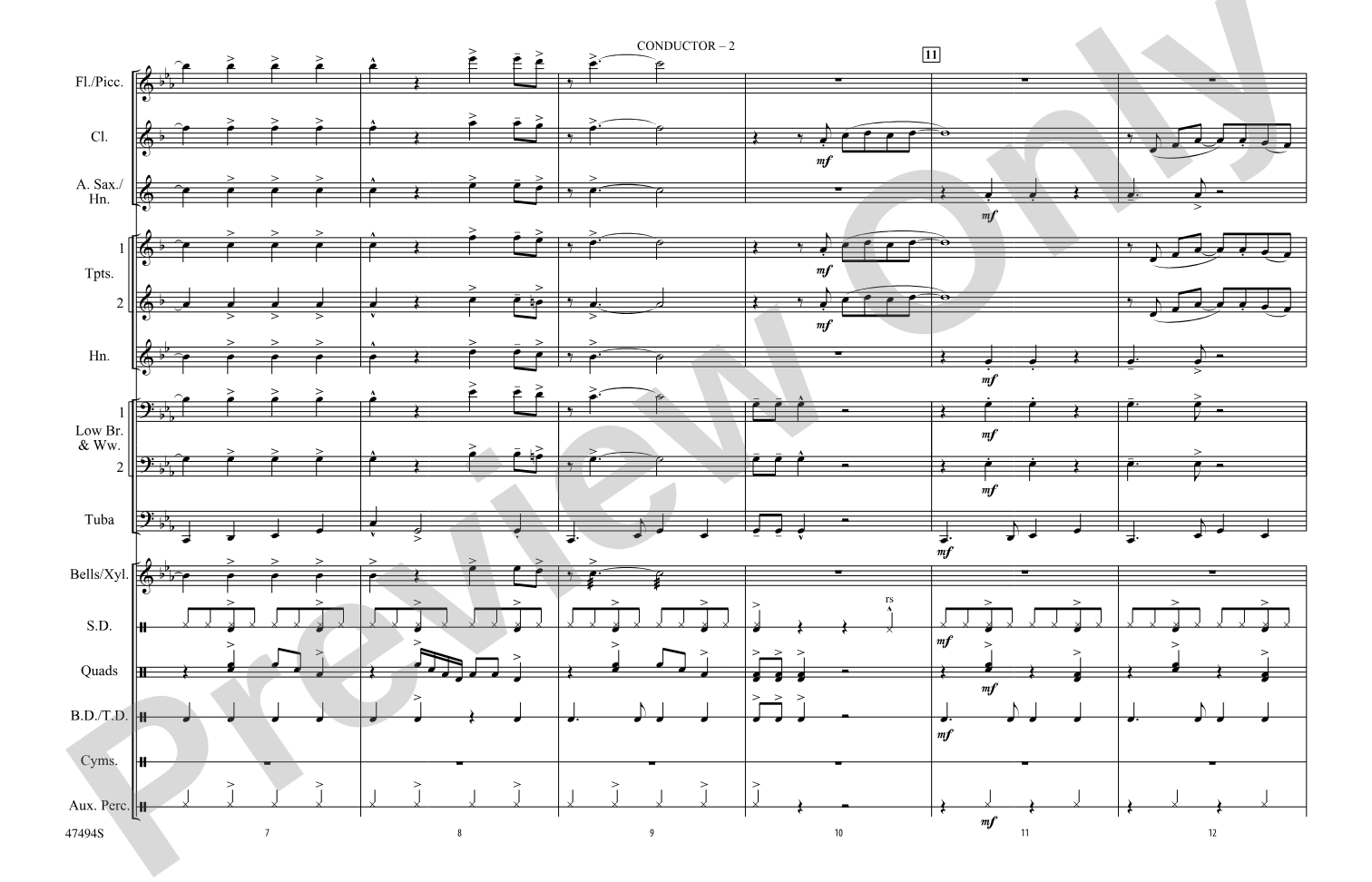 Chain of Fools: Marching Band Conductor Score & Parts
