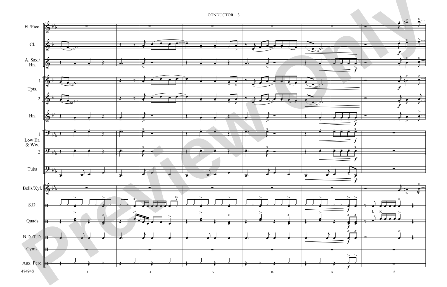 Chain of Fools: Marching Band Conductor Score & Parts