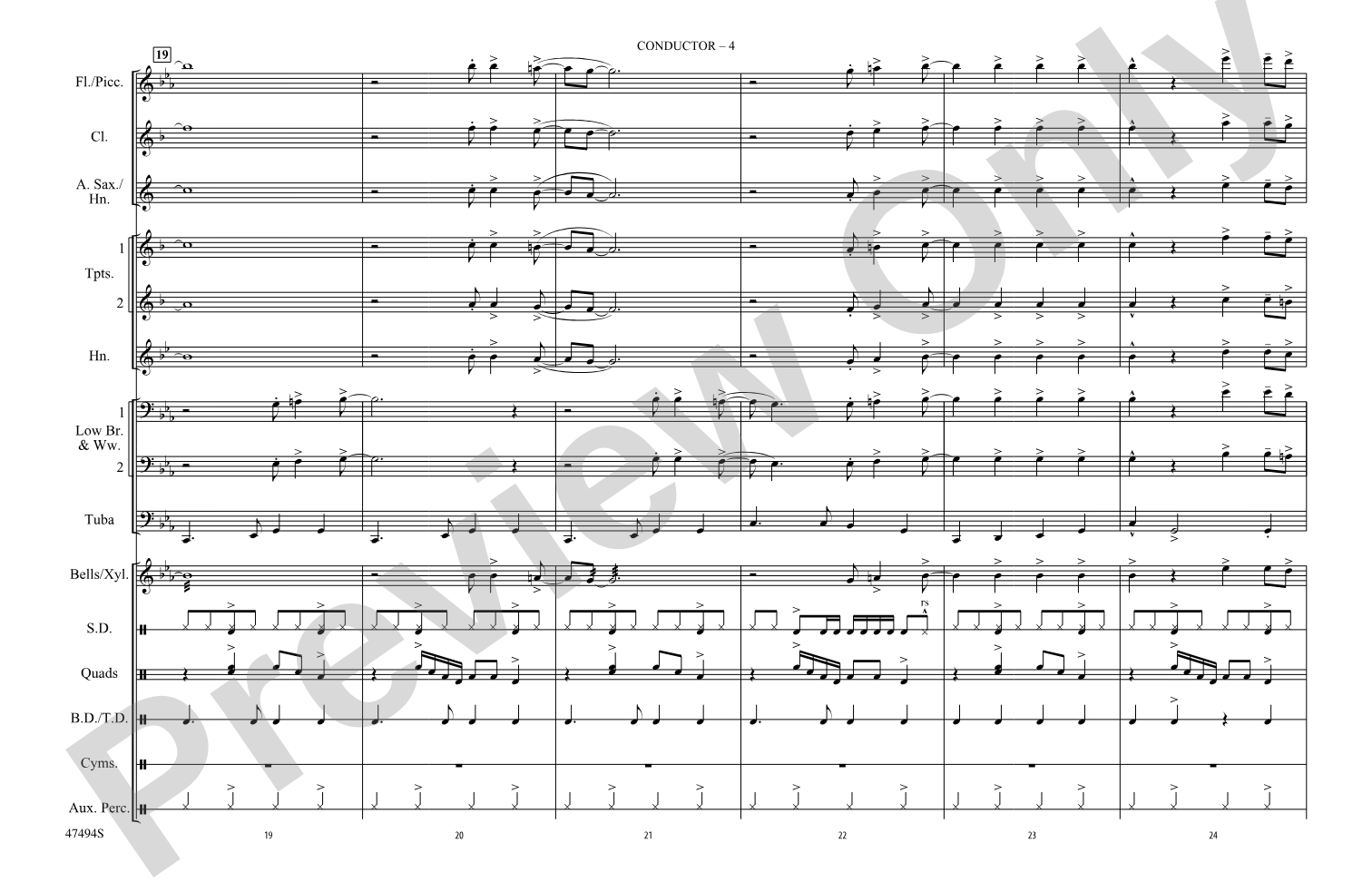 Chain of Fools: Marching Band Conductor Score & Parts