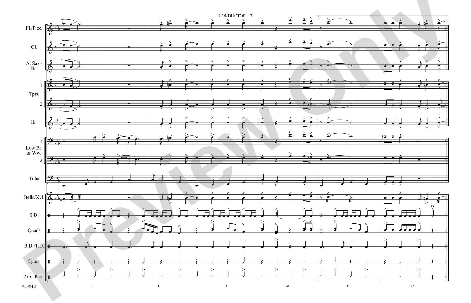Chain of Fools: Marching Band Conductor Score & Parts