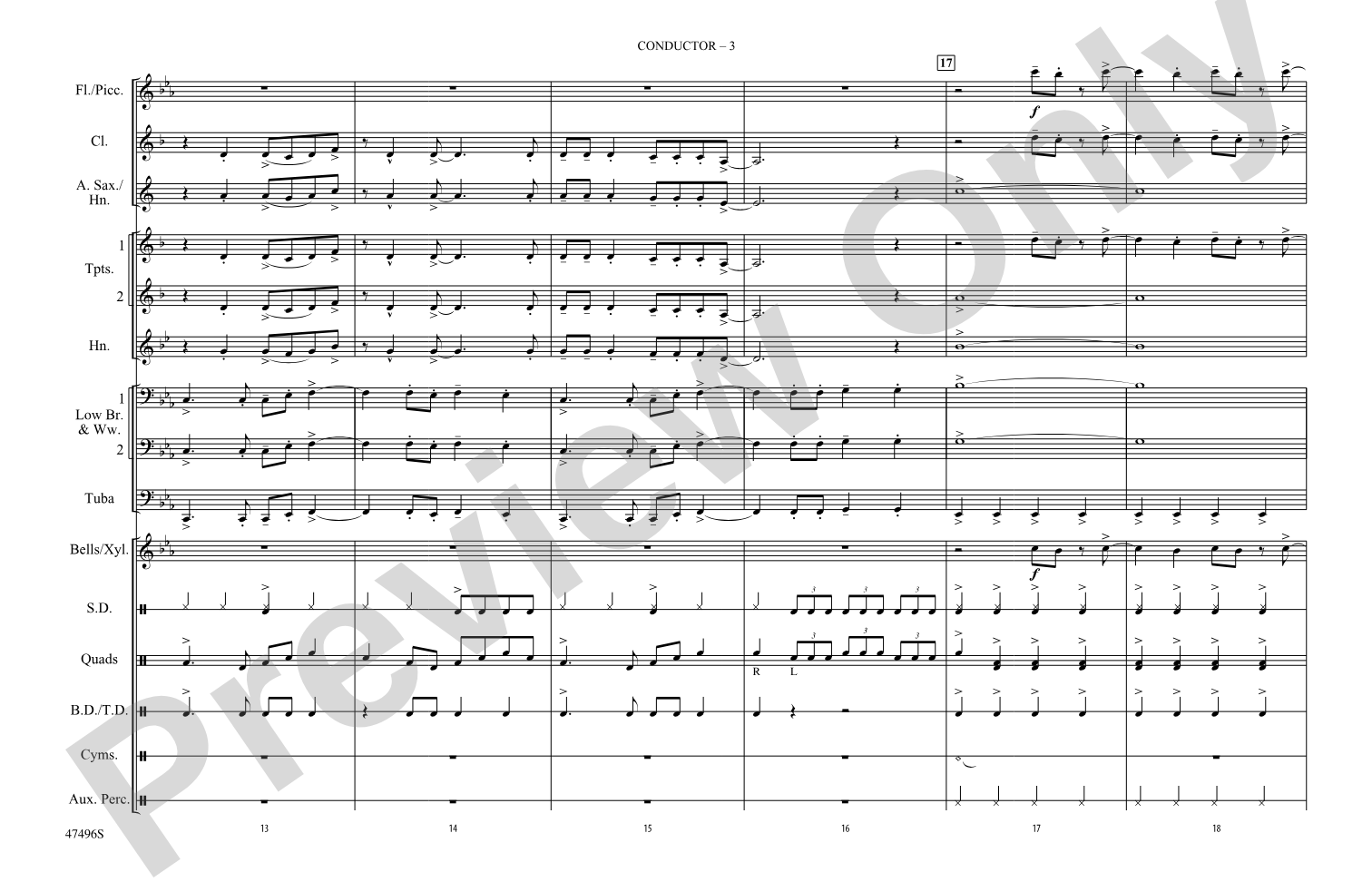 Black Eyes: Marching Band Conductor Score & Parts