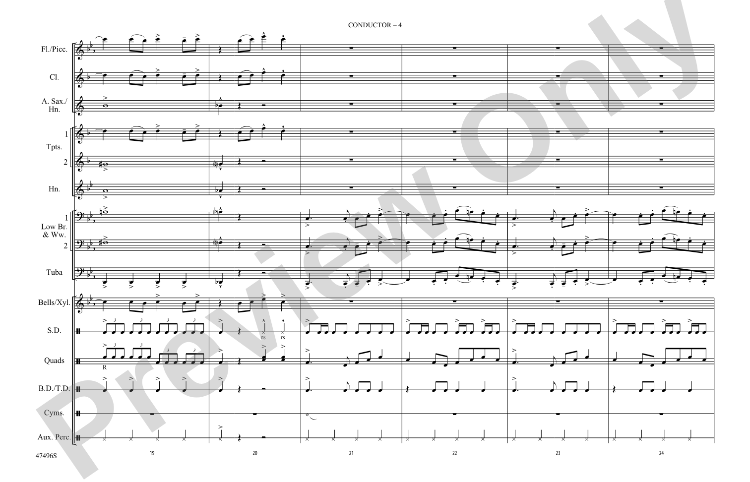 Black Eyes: Marching Band Conductor Score & Parts