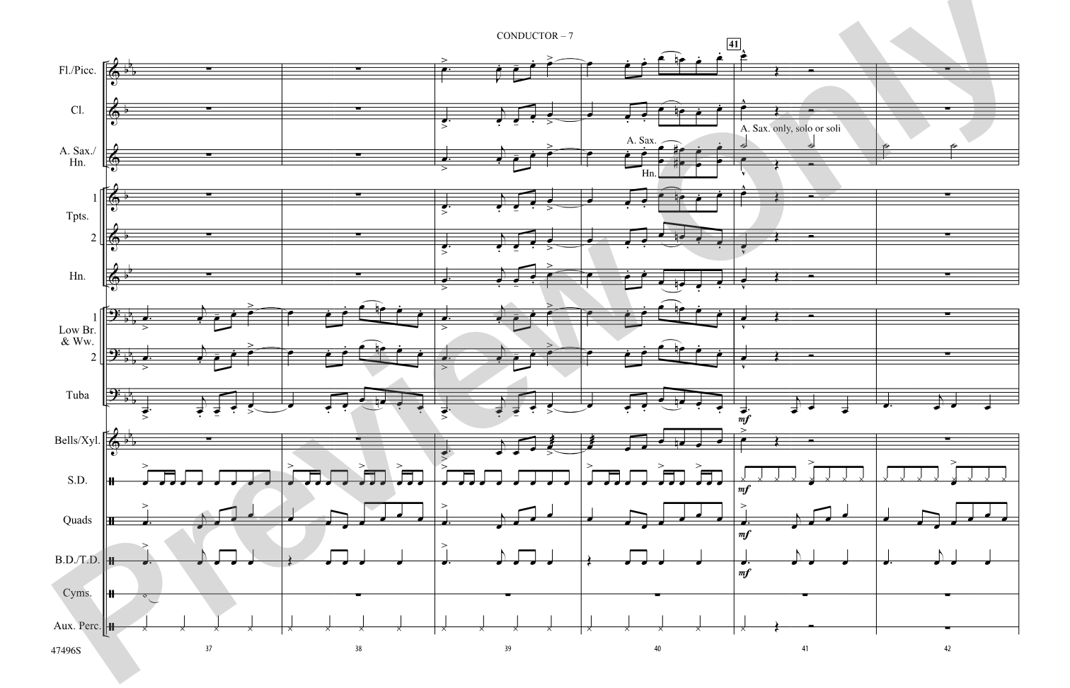 Black Eyes: Marching Band Conductor Score & Parts
