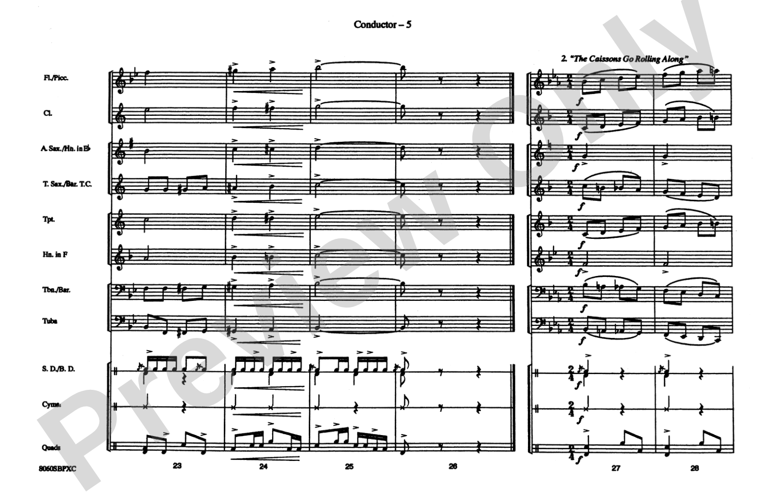 Service Songs - Set 1 (Navy/Army): Marching Band Conductor Score & Parts