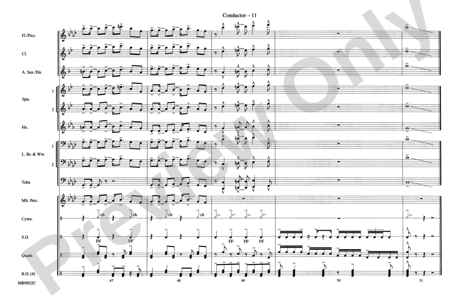 Fox Sports Themes: Marching Band Conductor Score & Parts