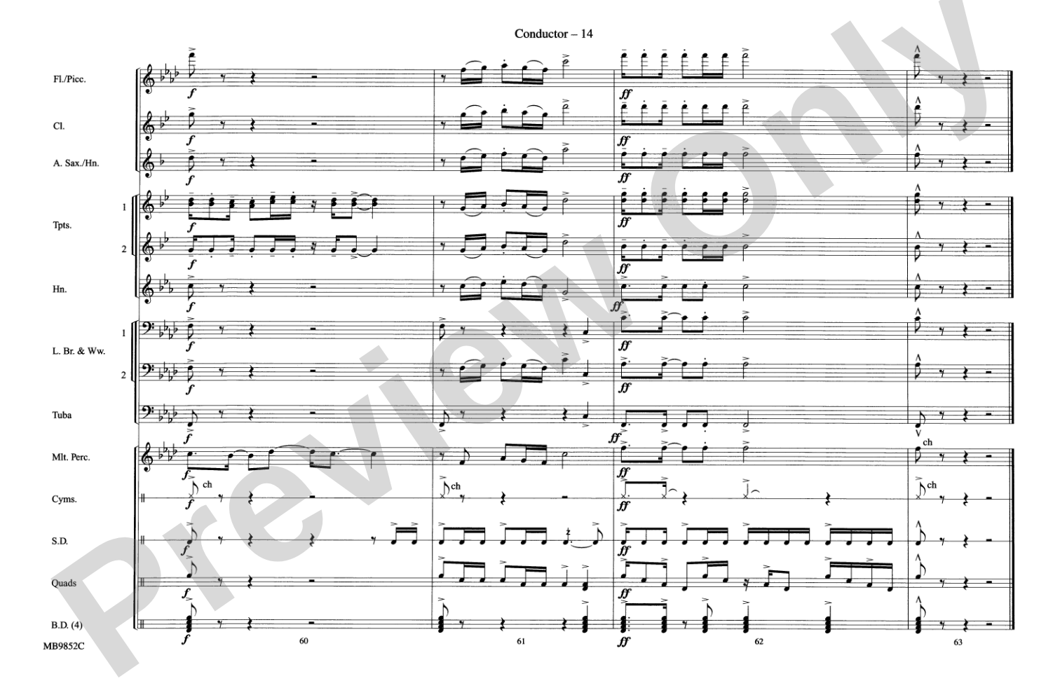Fox Sports Themes: Marching Band Conductor Score & Parts