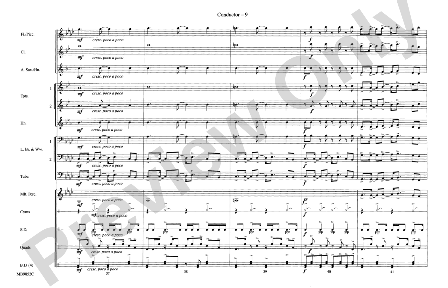 Fox Sports Themes: Marching Band Conductor Score & Parts