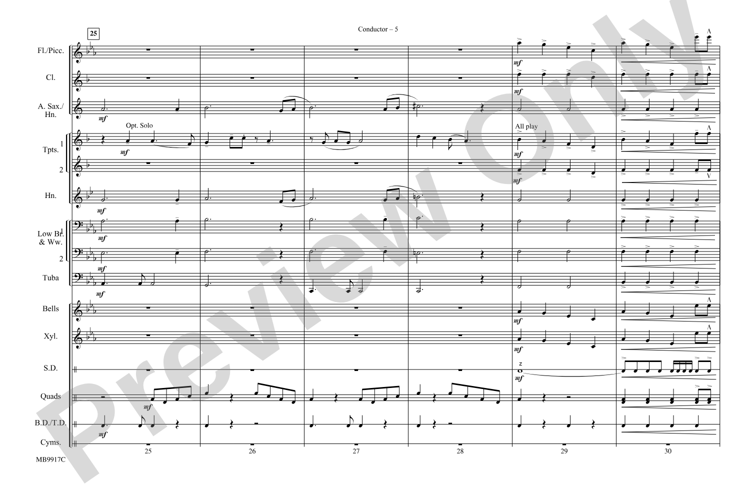Celebration: Marching Band Conductor Score & Parts