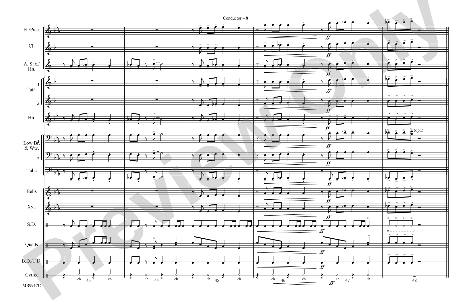 Celebration: Marching Band Conductor Score & Parts