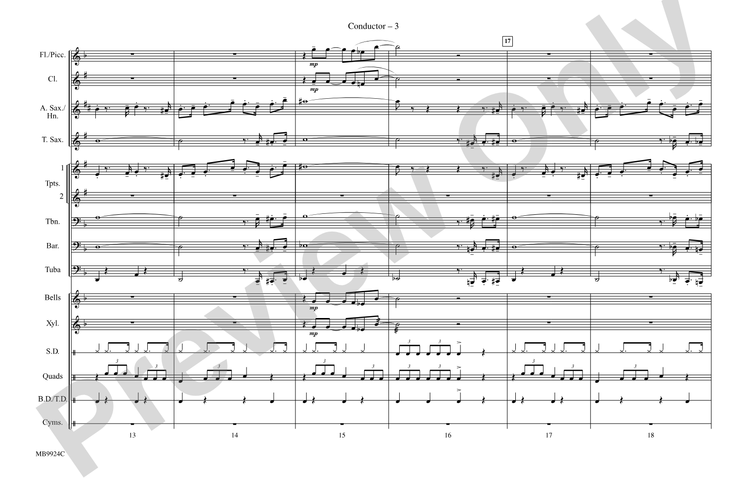 Cartoon Show, Part 2: Marching Band Conductor Score & Parts