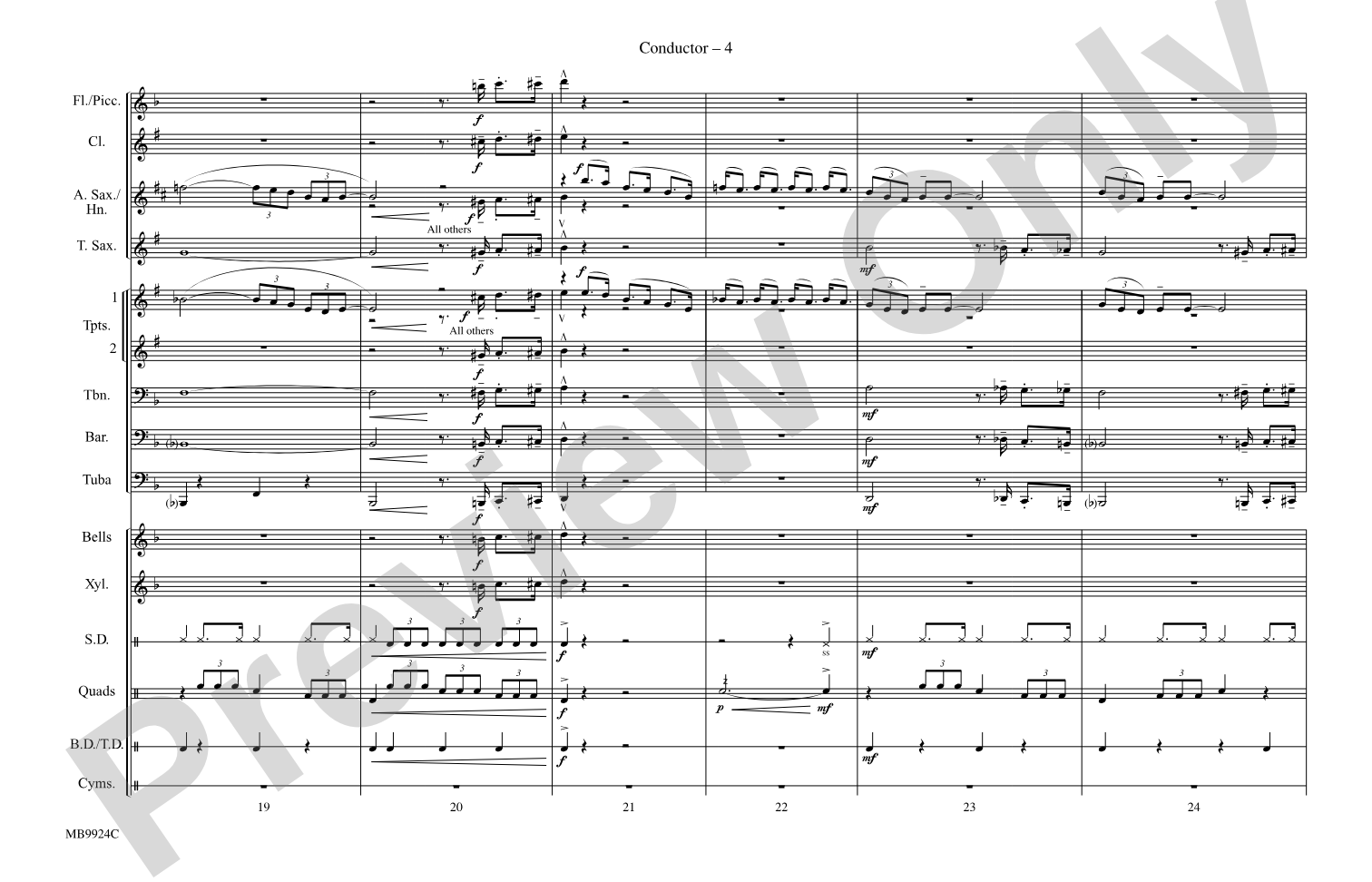 Cartoon Show, Part 2: Marching Band Conductor Score & Parts