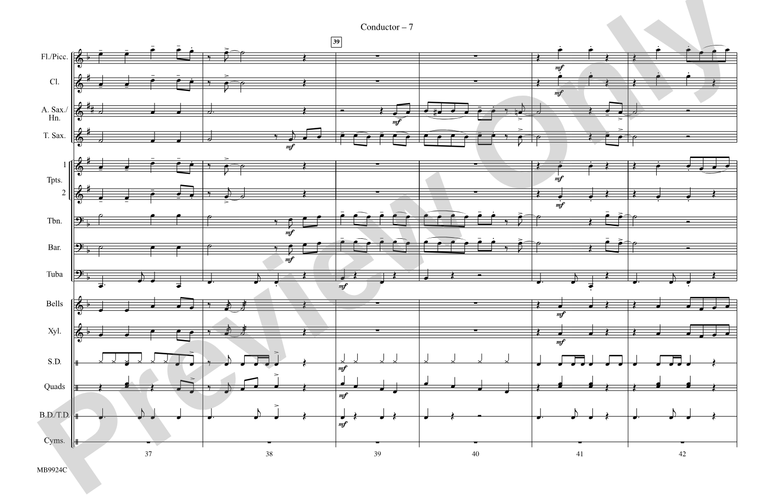 Cartoon Show, Part 2: Marching Band Conductor Score & Parts