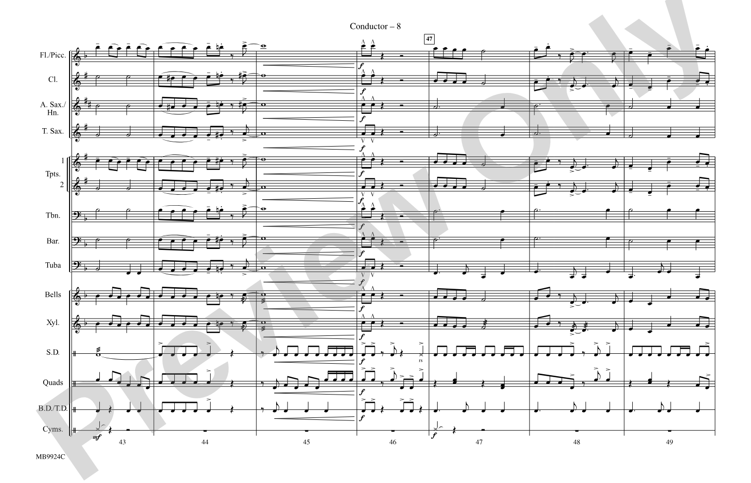 Cartoon Show, Part 2: Marching Band Conductor Score & Parts