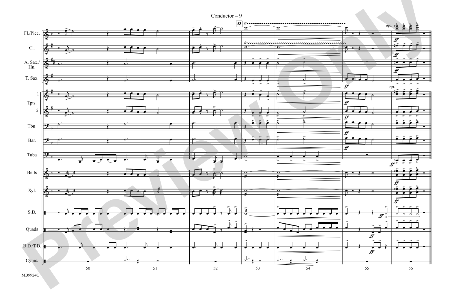 Cartoon Show, Part 2: Marching Band Conductor Score & Parts