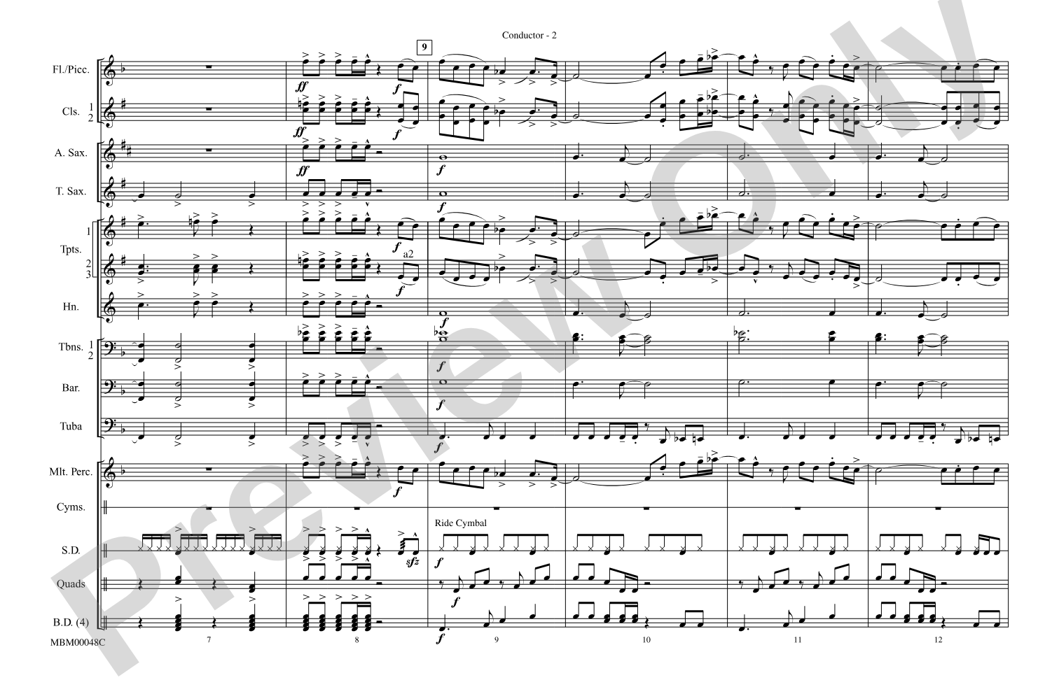 Celebration: Marching Band Conductor Score & Parts
