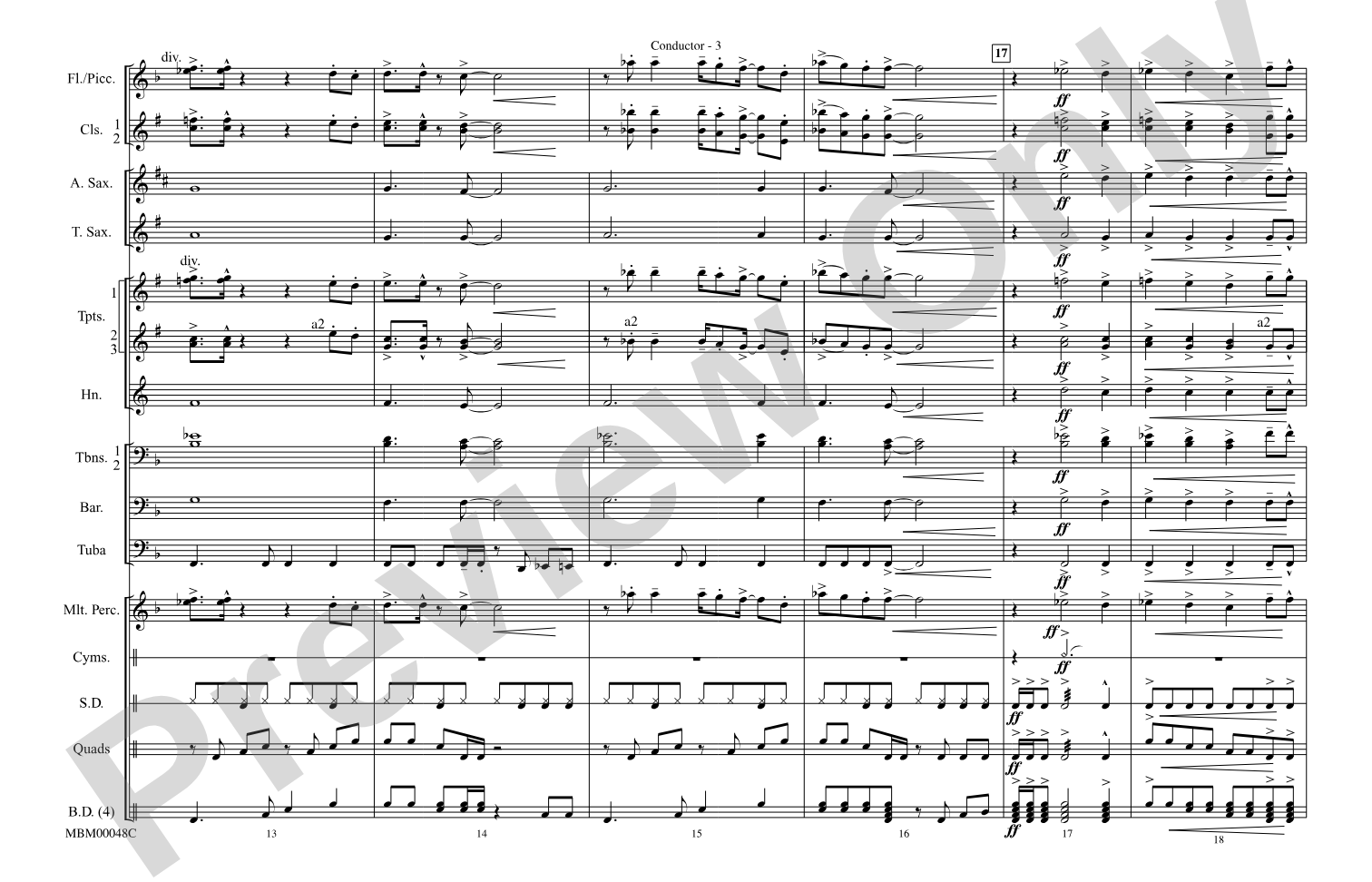 Celebration: Marching Band Conductor Score & Parts