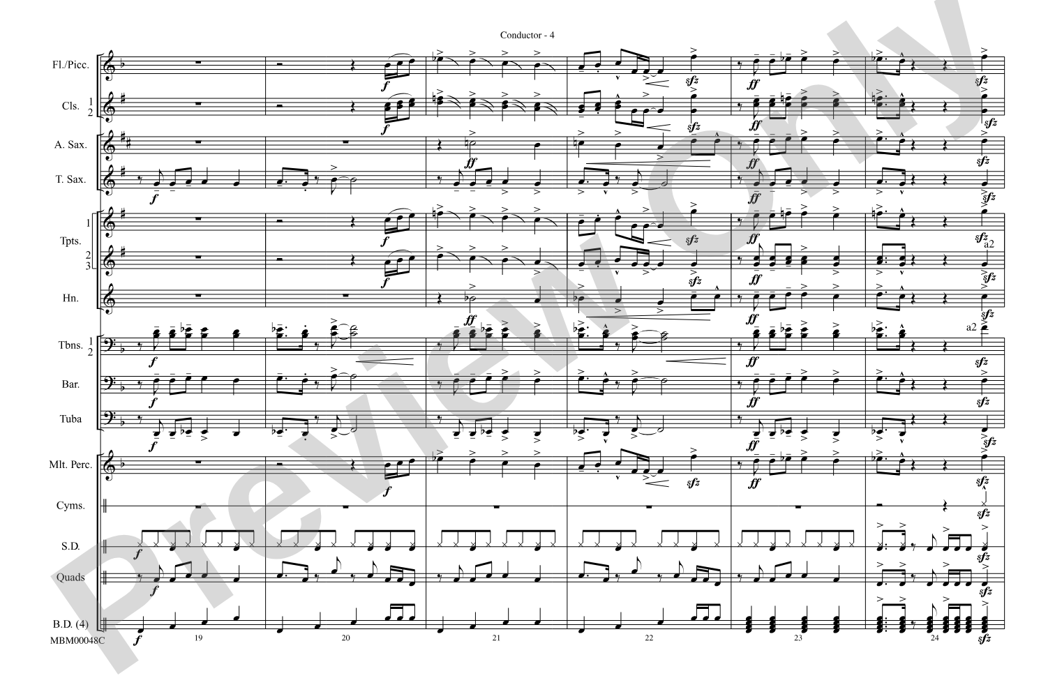 Celebration: Marching Band Conductor Score & Parts