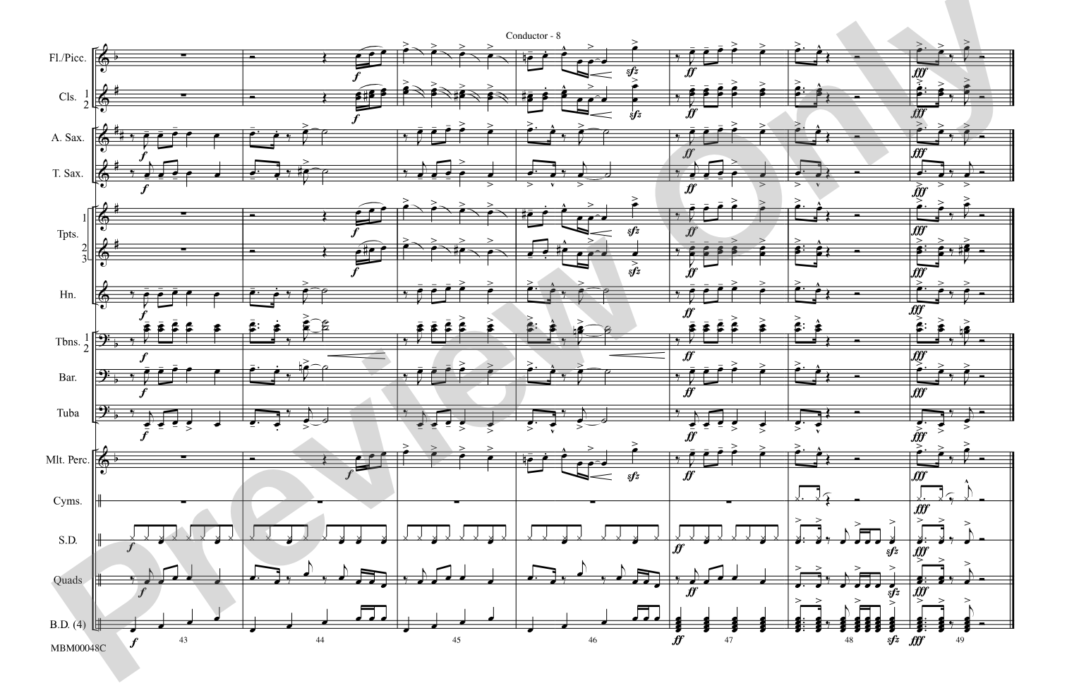 Celebration: Marching Band Conductor Score & Parts