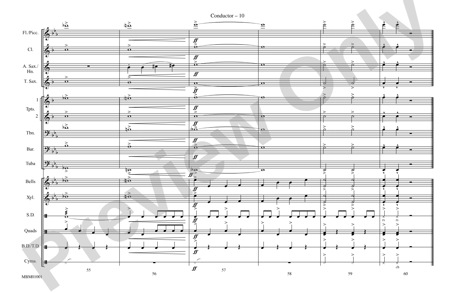 Sleigh Ride: Marching Band Conductor Score & Parts