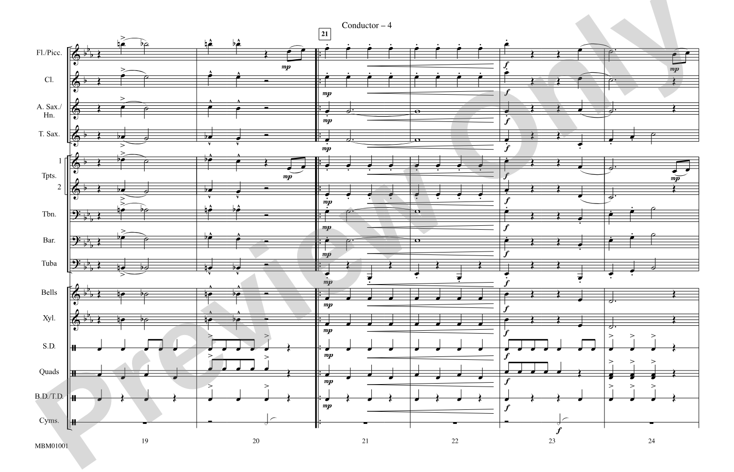 Sleigh Ride: Marching Band Conductor Score & Parts