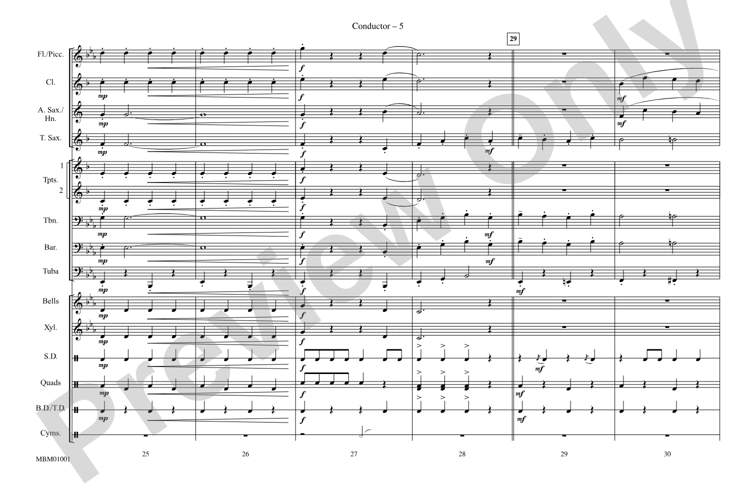 Sleigh Ride: Marching Band Conductor Score & Parts