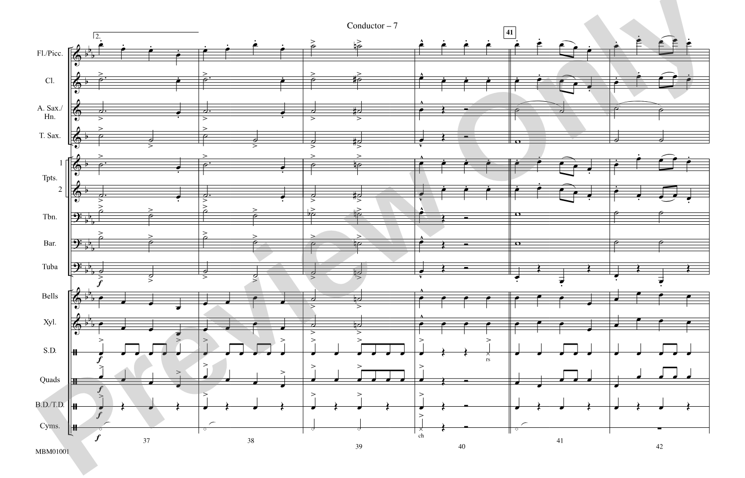 Sleigh Ride: Marching Band Conductor Score & Parts