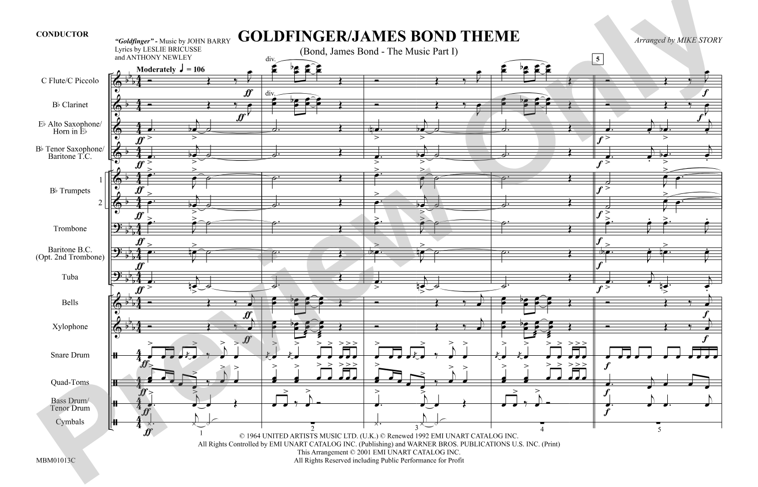Goldfinger / James Bond Theme: Score