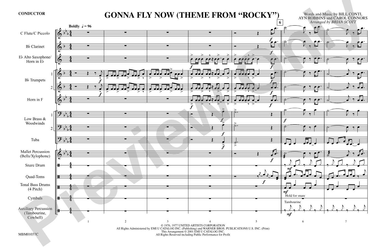 Gonna Fly Now (Theme from Rocky): Score