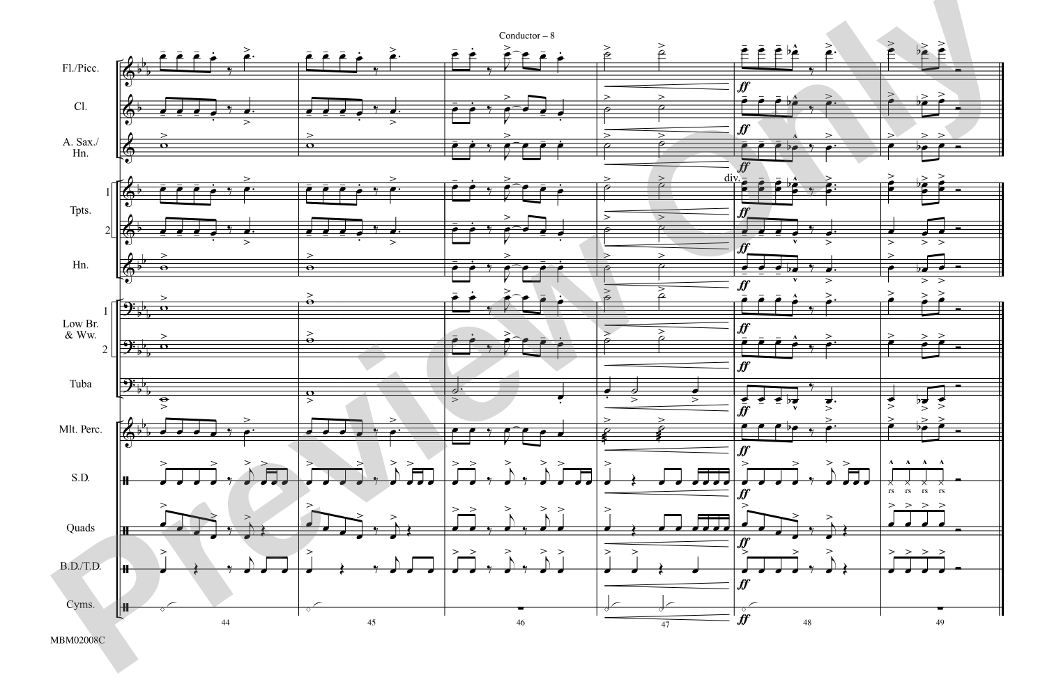 Margaritaville: Marching Band Conductor Score & Parts