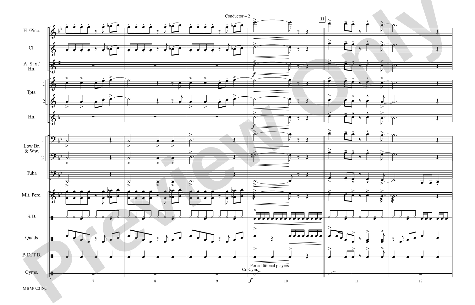 Turn the Beat Around: Marching Band Conductor Score & Parts