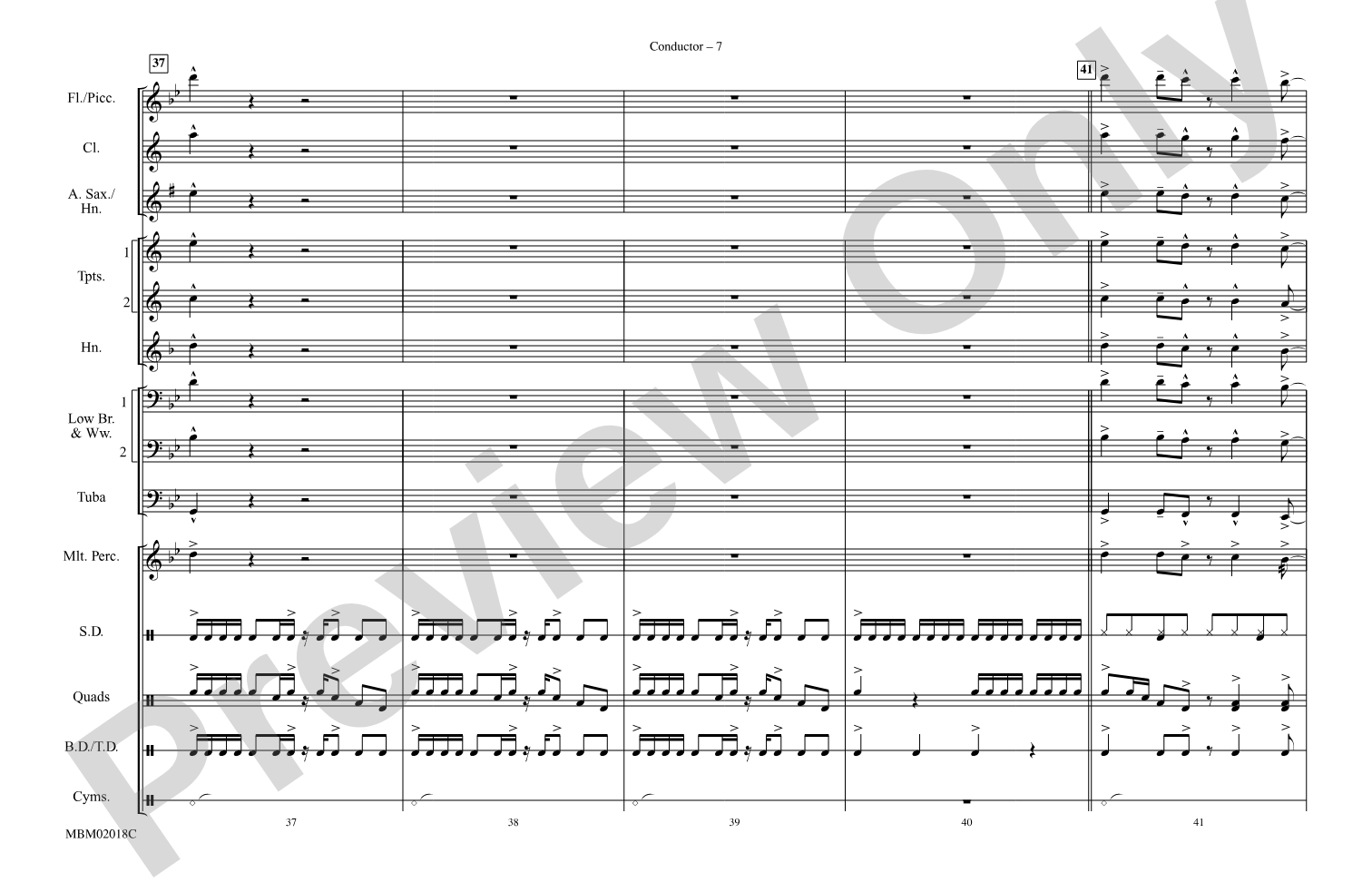 Turn the Beat Around: Marching Band Conductor Score & Parts